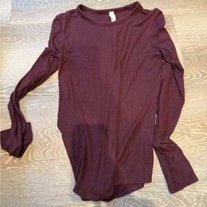 Lululemon long sleeve hold tight shirt- size 10 Burgundy color
